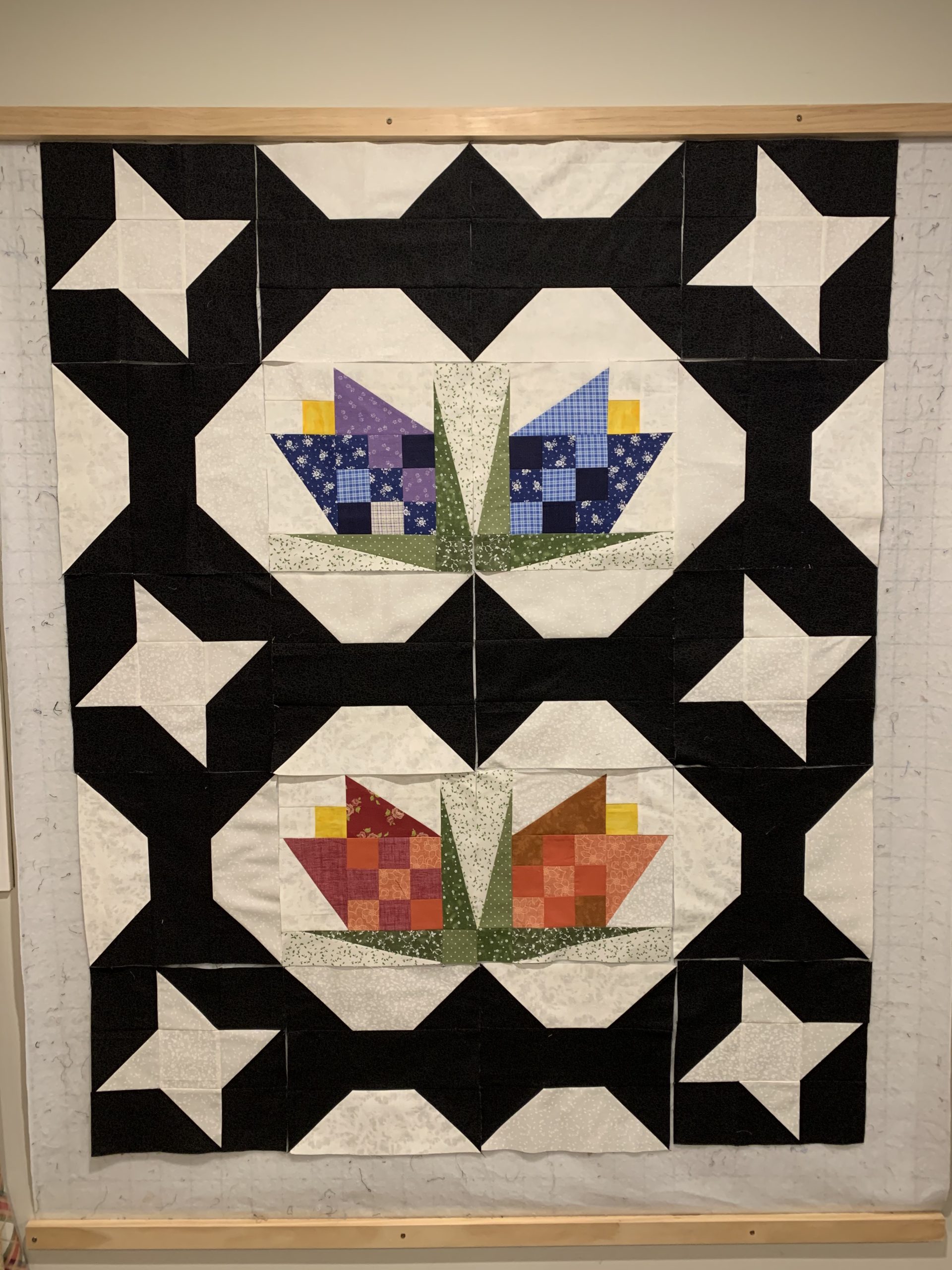 Scrappy Spring Tulips - Wall Hanging/Runner