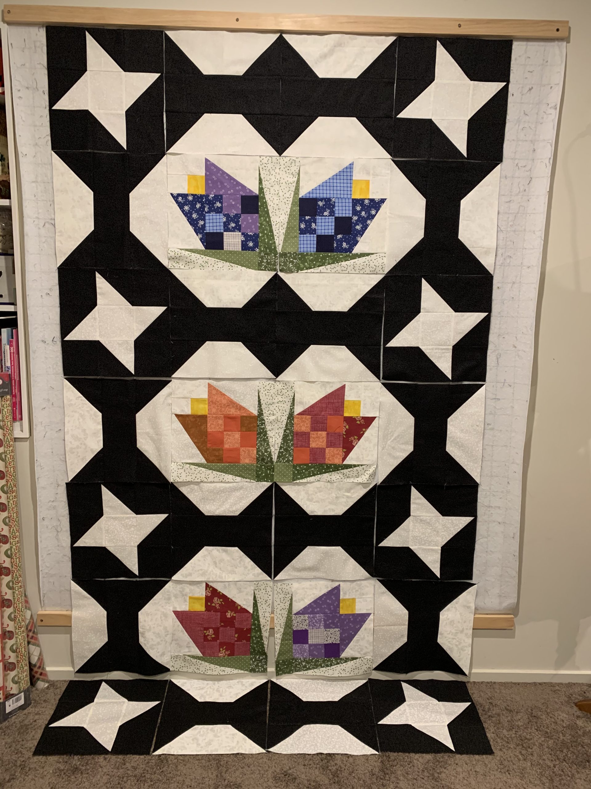 Scrappy Spring Tulips - Wall Hanging/Runner - Image 3