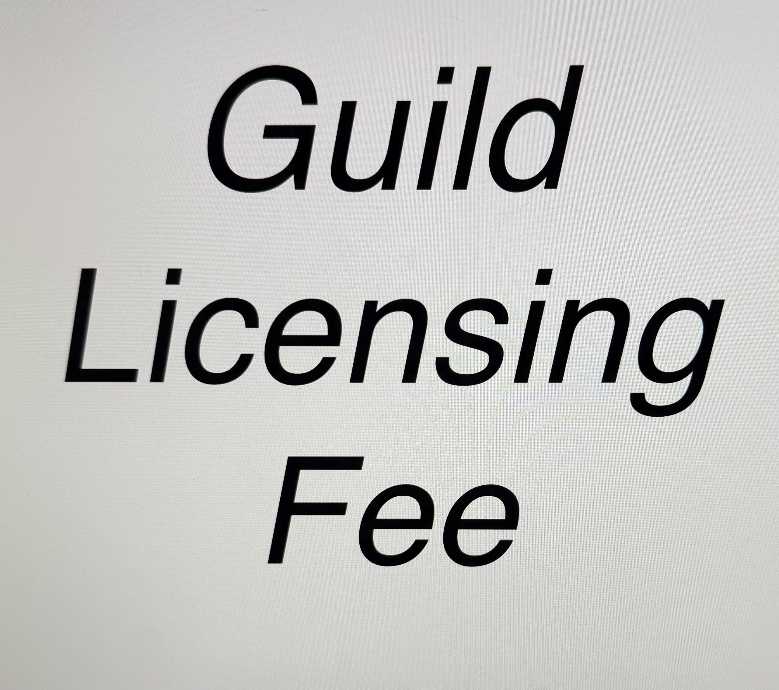 Guild License Fee